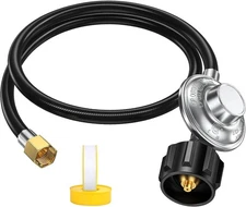 5 Feet Propane Hose with Regulator, Universal Gas Grill Regulator and Black 