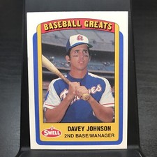 1990 Swell Baseball Greats Davey Johnson Atlanta Braves #61