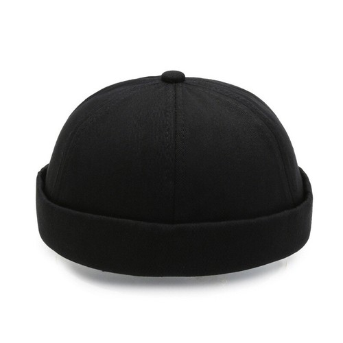 Cappello uomo regolabile Docker berretto hip hop polsino arrotolato senza tesa berretto berretto berretto - Foto 7 di 11