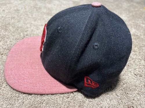 Boston Red Sox New Era 9Fifty Snapback Hat Cap MLB Baseball Gray Pink Flat Brim - Picture 6 of 15