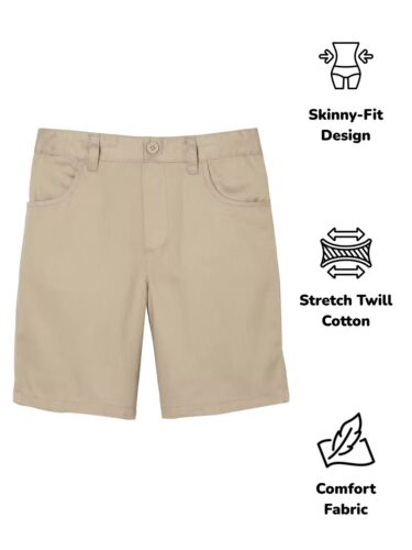 Girls Skinny Super Stretch School Uniform Bermuda Shorts (Size: 4-20) FREE SHIP - Picture 4 of 11