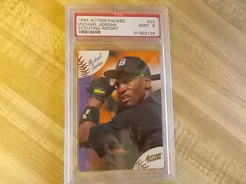 Michael Jordan PSA 9 Mint 1994 Action Packed Scouting Report #23 Minor League  - Picture 2 of 7