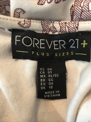 Forever 21 Elephant Crop Top Sz 0X Halter Summer Ethnic Bohemian Festival Summer - Picture 5 of 5