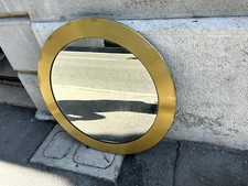SPECCHIO 70s OTTONE VETRO ITALIAN DESIGN GLASS BRASS MIRROR