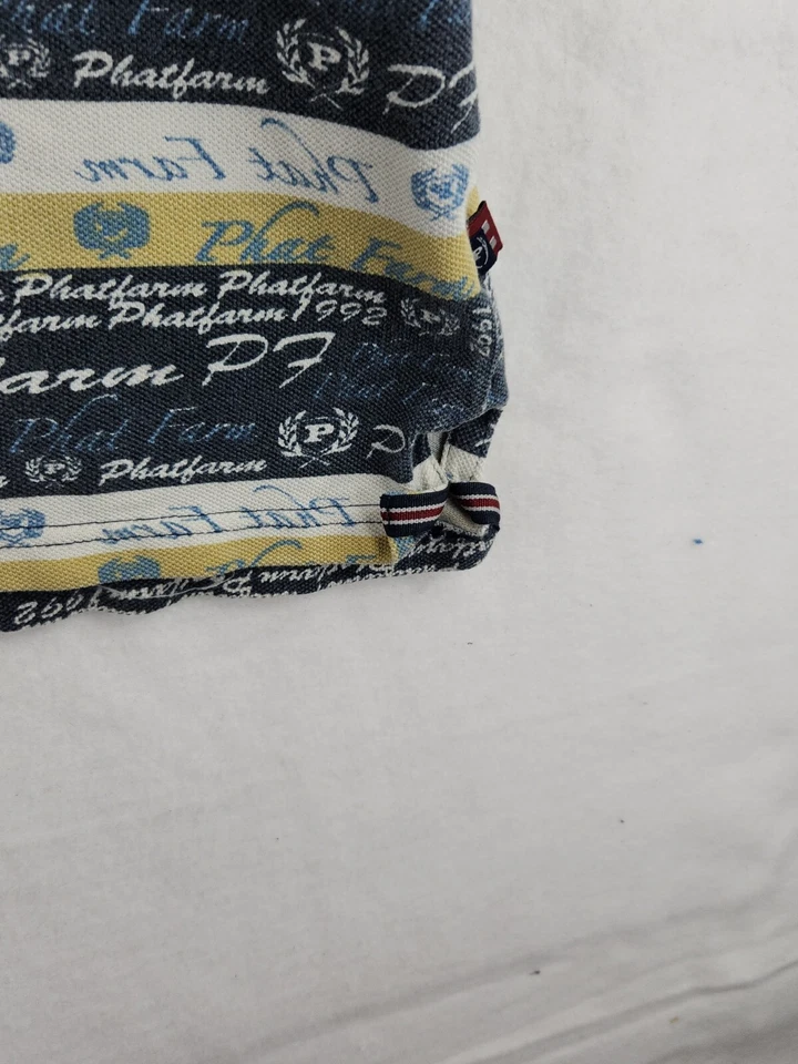 Camisa polo de algodón multicolor con logotipo deletreado Phat Farm para hombre 3XL Foto 4 de 4