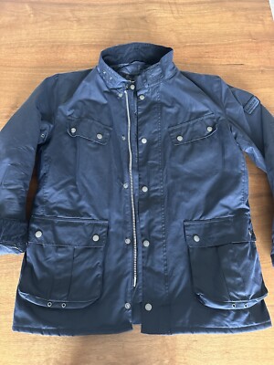 Barbour International Duke Men's Waxed jacket - Navy blue - Large