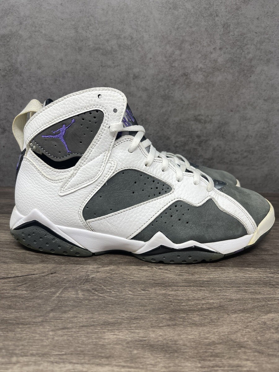Air Jordan 7 Retro Size 8 Mens Flint Grey Nike White Purple