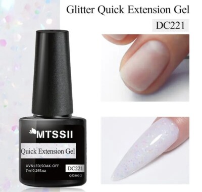 NEU Mtssii 7ml Nagel Aufbau Gel Glitter Pailletten Hartgel semi permanent UV LED