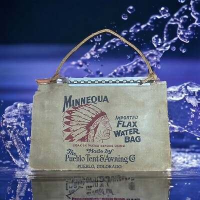 #ad Minnequa Flax Auto Water Radiator Bag Pueblo Tent amp; Awing Co Colorado DAMAGED $85.00