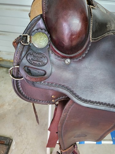 Used 16" Reddish Brown Color Billy Cook Trail Saddle #1784 - Picture 2 of 13