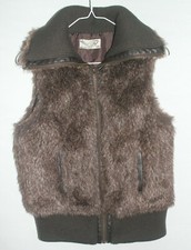 TRF Faux Fur Women’s VEST Jacket  Fur Vest Brown Size EUR M USA M Mex 28