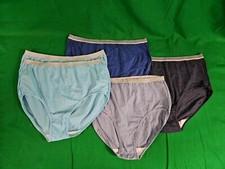 Fruit of the Loom Brief Panties Womens 9 Multicolor Elastic Waistband 5-Pack