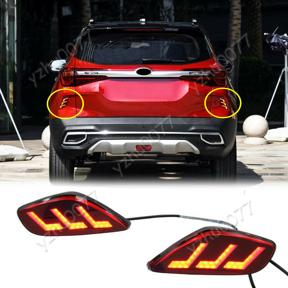 2020 2021 For Kia Seltos LED Brake Warning Lights Rear Bumper Fog