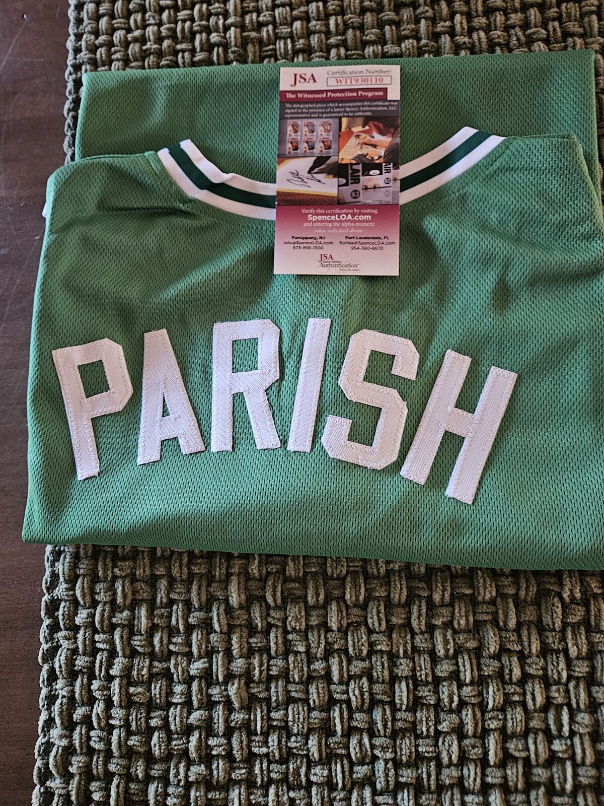 Robert Parish signed Custom jersey Boston Celtics JSA