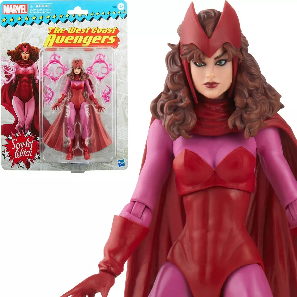 Marvel Legends Series Scarlet Witch 6-inch Retro Packaging Action Figure  Toy, 4 Accessories