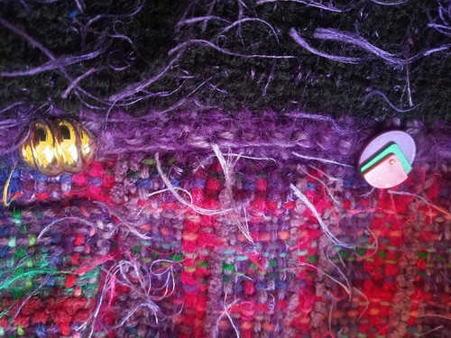 Women's Fuzzy Sweater M Hand Made Multicolor Art To Wear Cardigan - Picture 15 of 16
