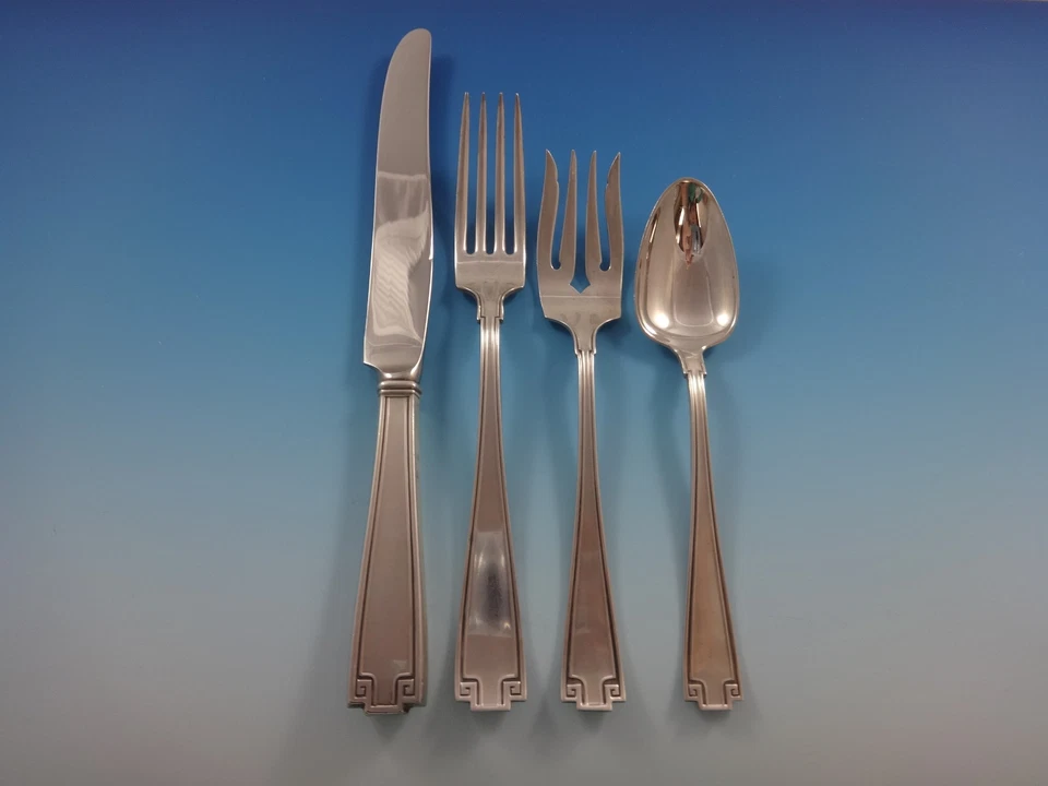 Juego de cubiertos de plata de ley Etruscan by Gorham para 8 servicio 61 piezas Foto 4 de 4