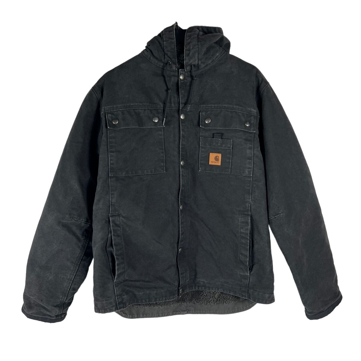 Carhartt Multi-Pocket Sandstone Jacket Sherpa Lined Carhartt Multi-Pocket Sandstone Jacket Sherpa Lined