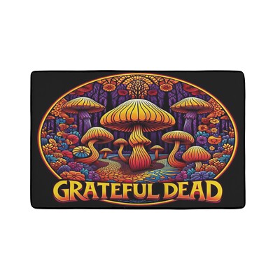 31''x20'' area rug carpet. Grateful dead. mushroom