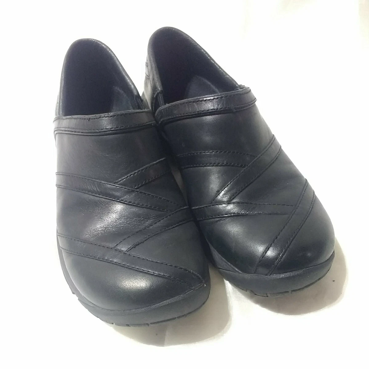 MERRELL Black Leather Select Fresh Air Cushion Mules Clogs 7.5 eBay
