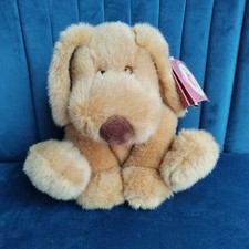 Peeko Puppy Dog Plush Soft Toy Brown BNWT 1996 Story Booklet Tag Vintage