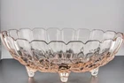 VTG Indiana Glass Pink Depression Glass Footed Oval Center/Fruit Bowl w/Box