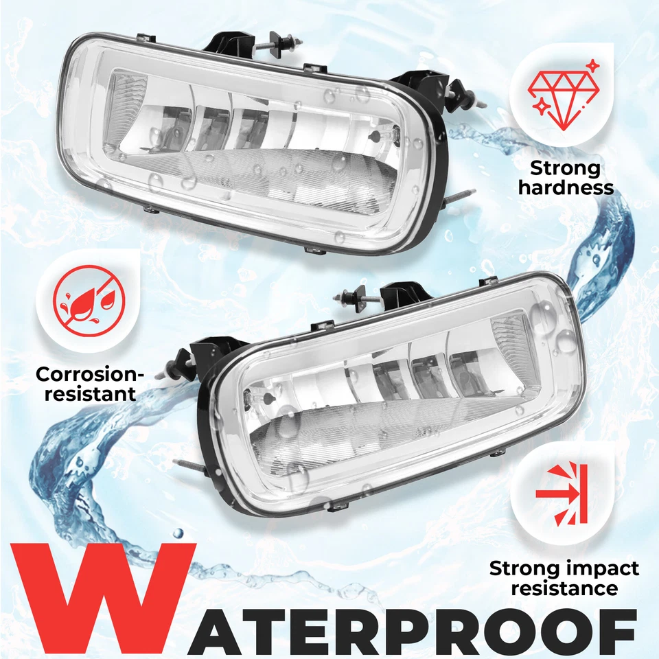 Par de luces antiniebla HECASA con bombillas lente transparente para Ford F-150 2004-2006 05 5L3Z15201A Foto 3 de 4