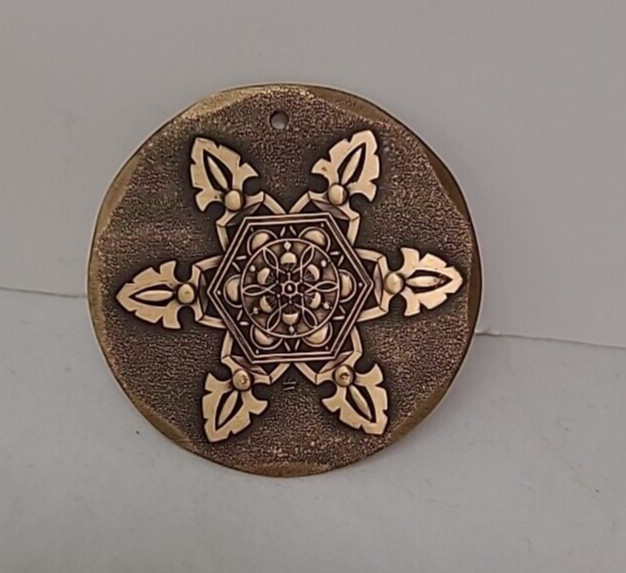 Wendell August Forge Solid Bronze Christmas Ornament Snowflake 2000