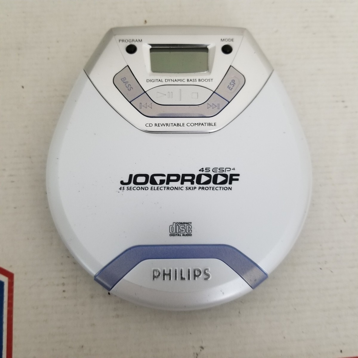 Philips Jogproof Portable CD Player 45 ESP Silver Blue