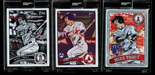 3 Lot Topps Project 2020 Mike Trout 100 121 167 JK5 Naturel Blake Jamieson