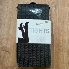 Mixit black womens tights size m/l chevron