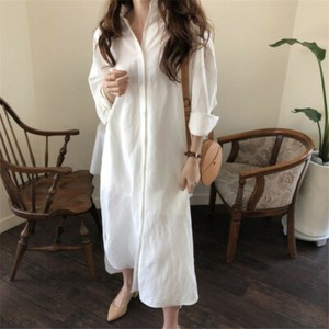 long sleeve linen shirt dress