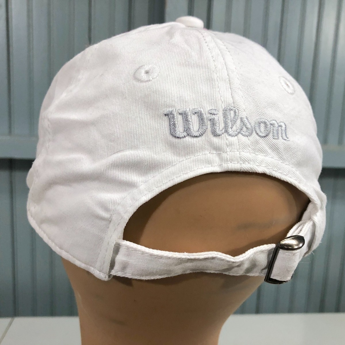 Wilson Pink Ribbon Hope Cap Hat Women Adjustable White 100% Cotton Pink Ribbon Hat – Southern Grace Threads Boutique main image 3