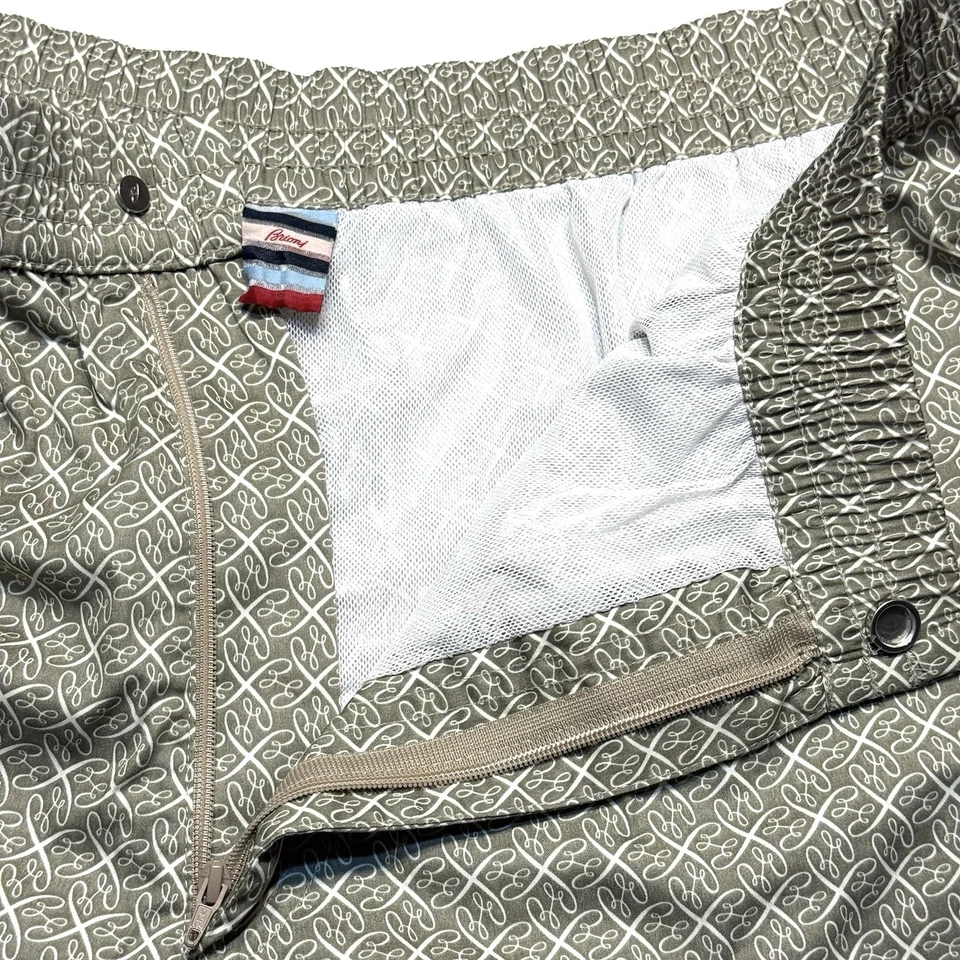Pantalones cortos de natación gris 3XL BRIONI con logotipo B a cuadros (precio de venta sugerido por el fabricante $395) Foto 4 de 4