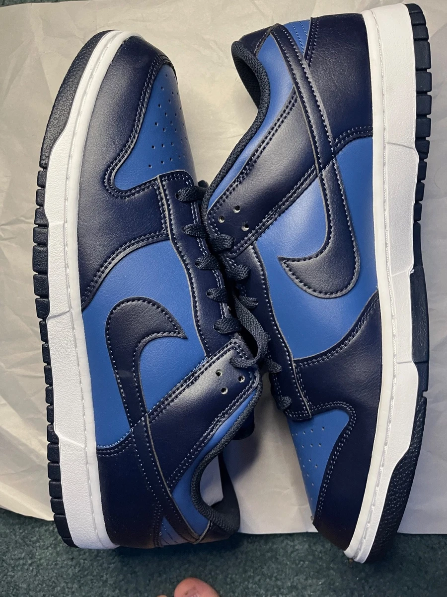 Preços baixos em Nike Dunk Low White Midnight Navy | eBay