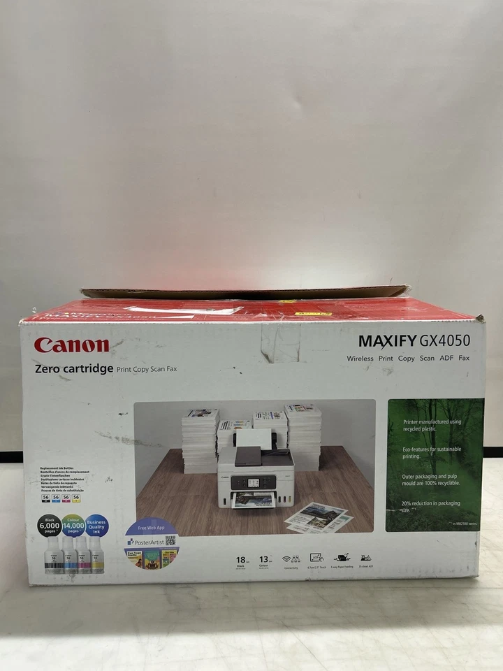 Canon MAXIFY GX4050 stampante multifunzione - bianco/grigio (5779C006) - Immagine 3 di 4