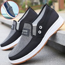 Herren-Loafer, Legerer Slipper aus Segeltuch,...
