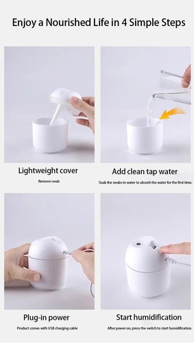 Mini Portable USB Air Humidifier Aroma Diffuser Relax Silent Mist Atomizer Gift - Picture 15 of 24