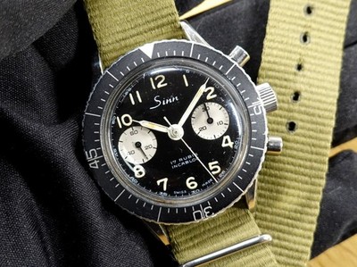 SINN 38 mm 101A Chronograph 101 A Handaufzug Landeron 248 RESTAURATIONSOBJEKT!