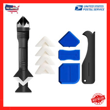 3 in 1 Silicone Caulking Tool Kit-Caulk Remover Tool with 4 Angle Scrapers,Grout