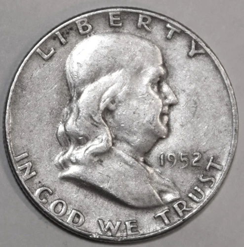 1952-P Franklin Silver Half Dollar - Circulated - Very Fine - #1036EB