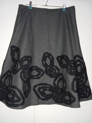 Rock Boden, XL (14), Schurwolle Mit Applikationen