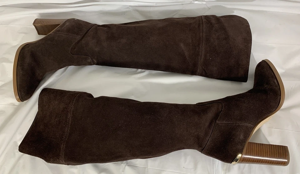 Michael Kors Women's 9M Brown Suede Thigh High Boots Pull On - Image 4 of 4