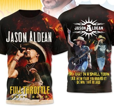 Jason Aldean Full Throttle Tour2025 3D T-Shirt  20D1477