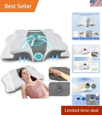 Breathable Orthopedic Memory Foam Pillow - Customizable Support for Pain Relief