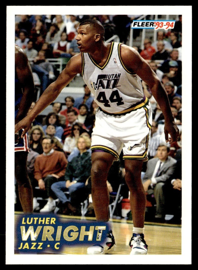 1993-94 Fleer Luther Wright Rookie Utah Jazz #391