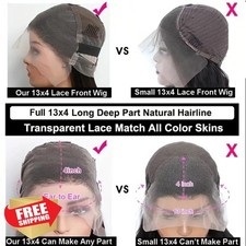 26" Straight Lace Front Wig Human Hair HD Glueless Pre Plucked