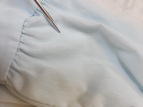 VTG Barbizon Blue Cotton Blend Robe & Nightgown Peignoir Set Lace Embroidered SP - Picture 18 of 24