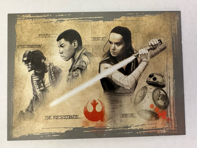  17 Topps Star Wars The Last Jedi Illustrated SWI-10 The Resistance Silver 63/99