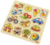 goki 57576 - Steckpuzzle - Schaukelpferd, Ball Single (Us Import)